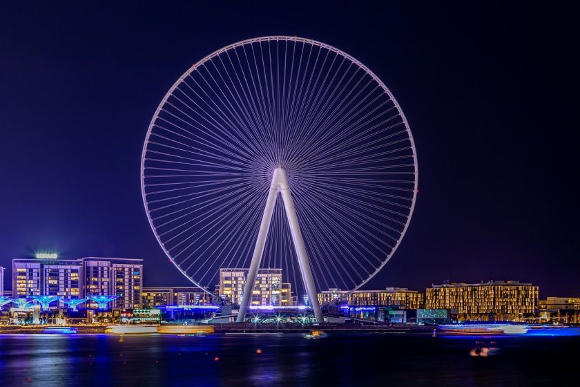 ferris wheel, landscape, nature